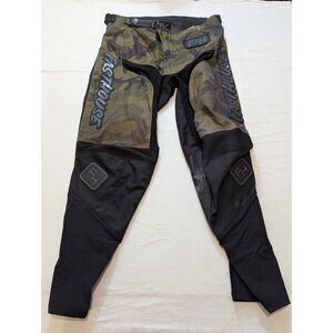Fasthouse Grindhouse Camo Motocross Pants Men’s 36 Leather Knee 29” Inseam